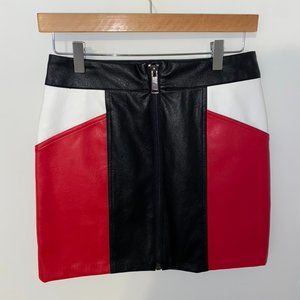 Urban Outfitters Leather Skirt with Tags M Black, Red, White